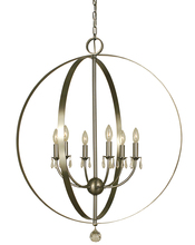  4376 MB - 6-Light Mahogany Bronze Constellation Foyer Chandelier