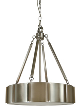  4590 MBLACK/PN - 4-Light 16" Matte Black/Polished Nickel Pantheon Pendant