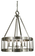  4665 SP/PN - 5-Light Satin Pewter/Polished Nickel Pantheon Pendant