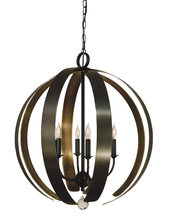  4779 PN/BN - 6-Light Polished Nickel Venus Chandelier