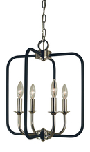  4914 PN/MBLACK - 4-Light Polished Nickel/Matte Black Boulevard Chandelier