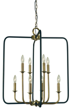  4918 PN/MBLACK - 8-Light Polished Nickel/Matte Black Boulevard Chandelier