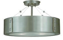  5390 SP/PN - 4-Light Satin Pewter/Polished Nickel Oracle Flush / Semi-Flush Mount