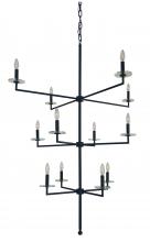  5452 PN - 12-Light Polished Nickel Muse Foyer Chandelier