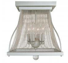  5500 SP/PN - 4-Light Satin Pewter/Polished Nickel Harrison Flush Mount