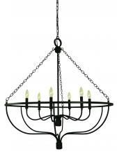  5686 MBLACK - 6-Light Matte Black West Town Dining Chandelier