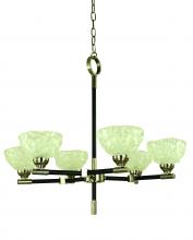  5696 PN/MBLACK - 5-Light Polished Nickel with Matte Black accents Dining Chandelier