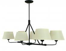  5706 MBLACK - 6-Light Matte Black Milford Dining Chandelier