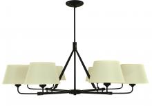  5708 MBLACK - 8-Light Matte Black Milford Dining Chandelier