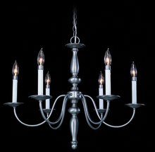  7916 SP - 6-Light Satin Pewter Jamestown Dining Chandelier