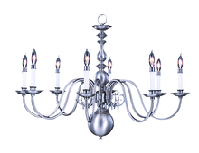  9130 SP - 8-Light Satin Pewter Jamestown Dining Chandelier