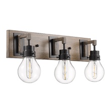  70115 - Vivio Roxton 3-Light Vanity - MB with Wood Style Accents