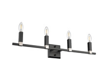  70442 - Vivio Maroni 4-Light Wall Sconce/Vanity - Matte Black/Brushed Nickel