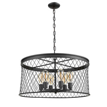 HOMEnhancements 70010 - Vivio Kata 6-Light Cage Pendant - Matte Black