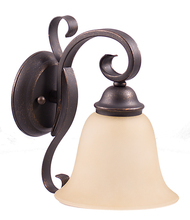  15438 - El Paso Series 1-Light Vanity/Sconce - Tea Stain Glass