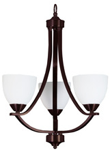  16596 - Victoria 3-Light Chandelier - RB White Glass