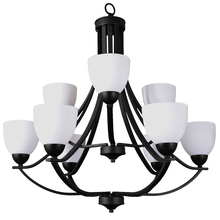  19548 - Victoria 9-Light Chandelier - MB White Glass