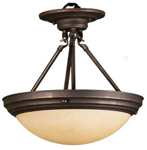  17399 - Lubbock 2-Light Semi-Flush Tea Stain Entry - RB