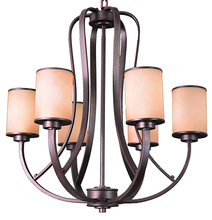  16419 - Lexington 6-Light Tea Stain Glass Chandelier - RB