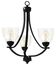  19166 - Victoria 3-Light Chandelier - NK Clear Glass