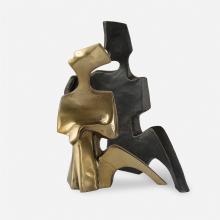  18149 - Affection Bronze Gold Sculpture, S/2