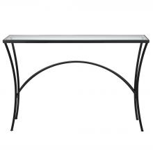  22910 - Alayna Black Metal & Glass Console Table