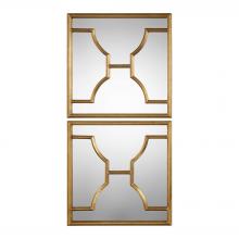  09268 - Misa Gold Square Mirrors S/2