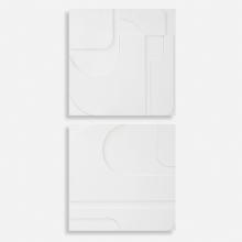  04373 - Contours White Wall Decor, S/2