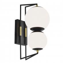  1261-MBSB-MA - Cosmos 18.5'' High Integrated LED Outdoor Sconce - Matte Black Satin Brass