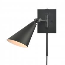  EC89221/1 - Whitmire 10.25'' High 1-Light Plug-In/Hardwire Sconce - Matte Black