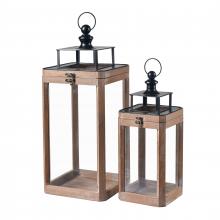  S0037-11304/S2 - Dowd Lantern - Set of 2 Brown