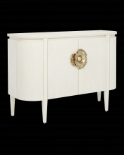  3000-0201 - Briallen White Demi-Lune Cabinet