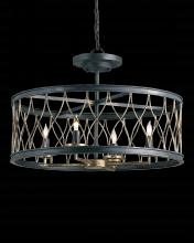  9902 - Crisscross Black Semi-Flush Mount