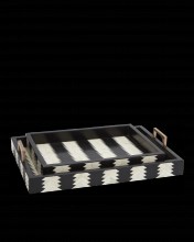  1200-0451 - Arrow Black & White Tray Set of 2