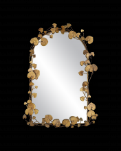  1000-0115 - Vinna Arch Brass Leaves Mirror