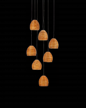  9000-1000 - Beehive 7-Light Round Multi-Drop Pendant